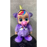 Yürüyen ve Dans Eden Oyuncak Crybabyy Emzikli Müzikli Pilli Emziği Çıkarınca Ağlayan Peluş Bebek - Mor