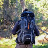 Yürüyüş Çantası 80 Litre Su Geçirmez,trekking Çantası,sırt Çantası,dağcılık ve Seyahatler Için Ideal - Siyah - Standart