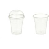 Yuşa Pack 350 cc Plastik Pet Bardak + Bombe Delikli Kapak 25'li