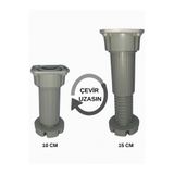 Yusa Stores 10-15CM Ayarlı Mobilya Ayağı | Baza, Mutfak Banyo Dolabı, Koltuk/kanepe Yüksek Ayak