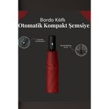 yusa stores Otomatik Şemsiye Bordo Kılıflı Tam Otomatik Kompakt Katlanır Şemsiye
