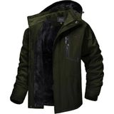 Yusk Kürklü Su ve Rüzgar Geçirmez Kışlık Erkek Mont - Haki