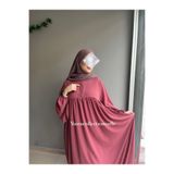 Yüsra Collection Ferace Tesettür Menekşe Elbise