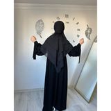 Yüsra Collection Liza Elbise ve Kısa Sufle 2’li Takım - Siyah - Standart