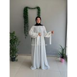 Yüsra Collection Liza Kol Bağlama Elbise - Beyaz - Standart