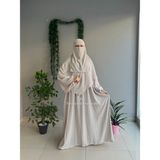 Yüsra Collection Tesettür Asel Takım Elbise Sufle Peçe 3’lü - Bej - Standart