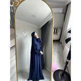 Yüsra Collection Tesettür Ayrobin Elbise ve Sufle Takım - Lacivert - Standart