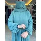 Yüsra Collection Tesettür Ayrobin Elbise ve Sufle Takım - Mint Yeşil - Standart