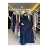 Yüsra Collection Tesettür Ayrobin Elbise ve Sufle Takım
