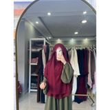 Yüsra Collection Tesettür Gölgeli Oval Sufle - Bordo