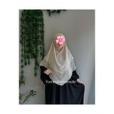 Yüsra Collection Tesettür Orta Boy Şifon Sufle Bej