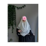 Yüsra Collection Tesettür Orta Boy Şifon Sufle Ekru