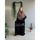 Yüsra Collection Tesettür Orta Boy Şifon Sufle - Koyu Vizon