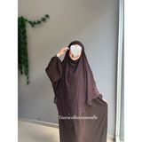 Yüsra Collection Tesettür Sufle Şifon Uzun Boy Acı kahve