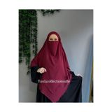 Yüsra Collection Tesettür Sufle Şifon Uzun Boy Bordo