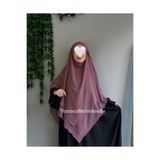Yüsra Collection Tesettür Sufle Şifon Uzun Boy Gül kurusu