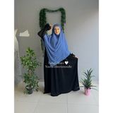 Yüsra Collection Tesettür Sufle Şifon Uzun Boy - İndigo Mavisi