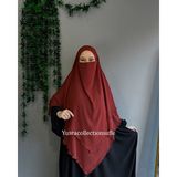 Yüsra Collection Tesettür Sufle Şifon Uzun Boy Kiremit