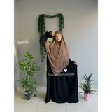 Yüsra Collection Tesettür Sufle Şifon Uzun Boy - Koyu Vizon
