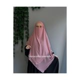 Yüsra Collection Tesettür Sufle Şifon Uzun Boy Pudra