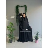Yüsra Collection Tesettür Sufle Şifon Uzun Boy Siyah