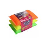 Yüsra Shop 3 Lü Petek Dokulu Bulaşık Süngeri Sihirli Pratik Temizlik Sünger