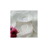 Yüsra Shop 6 lı Plastik Kalpli Çay Tabağı mika beyaz renk çay tabagı