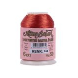 Yüsra Shop Altınbaşak Polyester 748 Koyu Kİremit Dantel İpliği 20 Gr yazma ipi