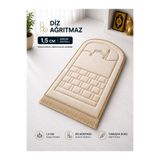 Yusrina ipek kadife 1.5 cm süngerli, özel nakış detaylı namazlık, ortopedik seccade + çanta
