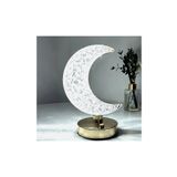 Yussraw Akrilik Kristal Masa Lambası Ay RGB LED Gece Lambası Yatak Odası Başucu Atmosfer Dekoratif Lamba