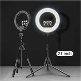 Yussraw Mega Boy 21 Inç Ring Light Youtuber Makyaj Güzellik Merkezi Kuaför Kit Çantalı ve Kumandalı Işık