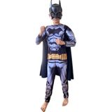 Yüsü Kaslı Batman Kostümü - Siyah - 11 - 12 Yaş