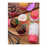 Yusuf Dirik YD Party Supplies Kırmızı Puantiyeli Muffin Kek Kalıbı 50 Adet 50x39