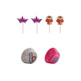 Yusuf Dirik YD Party Supplies Muffin Kek Kalıbı Happy Birthday Prenses Temalı 24 Adet Muffin 24 Adet Kürdan Set