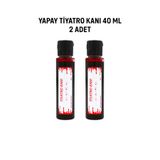Yusuf Dirik YD Party Supplies Yapay Tiyatro Kanı Yoğun Kıvamlı 40 ML 2 Adet Cadılar Bayramı Aksesuarı Halloween Fake Blood