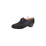 Yusuf Shoes Çarşamba Ayakkabısı Yumurta Topuk Hakiki Deri Bağlı Kundura - Siyah