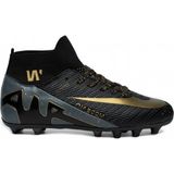 Yusuf Shoes Yusufshoes Boğazlı Yetişkin Çocuk Unisex Halısaha Krampon Futbol Ayakkabısı - Siyah - Altın