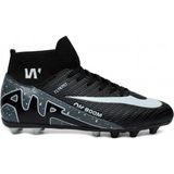 Yusuf Shoes Yusufshoes Boğazlı Yetişkin Çocuk Unisex Halısaha Krampon Futbol Ayakkabısı - Siyah - Beyaz