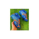 Yusuf Shoes Yusufshoes Lion Boğazlı Çocuk Yetişkin Çoraplı Halı Saha Futbol Ayakkabısı - Mavi - Lacivert - Turuncu
