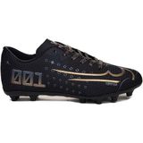 Yusufshoes Çocuk Yetişkin Dişli Krampon Halısaha Futbol Ayakkabısı - Siyah - Altın