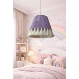 Yutedekor Bohem Makrome Lila Avize – Çocuk Odası, Salon, Yatak Odası, Kafe & Restoran Aydınlatma - 30 cm