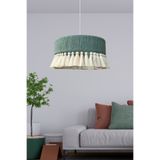 Yutedekor Bohem Makrome Yeşil Avize – Çocuk Odası, Salon, Yatak Odası, Kafe & Restoran Aydınlatma - 35 cm