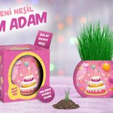 YUUP Doğum Günü Temalı Çim Adam 6'lı Set – Çocuklar İçin Eğitici ve Eğlenceli Bitki Yetiştirme Kiti