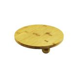 YUVARLAK 24.5CM 3 MİNİ TOP AYAKLI AHŞAP BAMBU SUNUM TEPSİSİ - MİNİ SOFRA (5250)