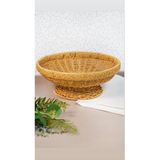 Yuvarlak 28Cm Ayaklı Meyvelik 700695 Dekoratif Hasır Masa Üstü Meyvelik