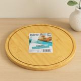 Yuvarlak 29.7 cm Bambu Döner Sunum Tepsisi (360°) - Çok Renkli