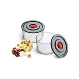 Yuvarlak 2’li Borosilikat Cam Saklama Kabı Seti, 0.35 L x 2, 116×76 Mm, Sızdırmaz Kapak, Mikrodalga-Fırın-Buzdolabı-Bulaşık Makinesi Uyumlu - 001-Renkli - Option-1