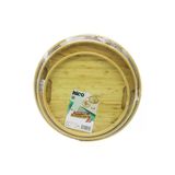 YUVARLAK - 3 BOY BAMBU AHŞAP TEPSİ SETİ 30--35--38CM (2818)