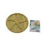 Yuvarlak 5 Bölmeli Ahşap Bambu Servis Sunum Tepsi - Tahtası 20 X 1.4Cm (Timya/Go1395) 199617