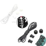 Yuvarlak, Akıllı, Kilitle, Tak-Bırak Bağcık, Yeni Nesil, Bağlamaya Gerek Olmayan Bot, Spor, Klasik Ayakkabı Bağcığı,Elastik 100 cm (1 Çift Düz Beyaz+1 Çift Çizgili Siyah)